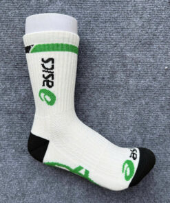 Set 5 Đôi A12 Asics Trắng Kẻ Xanh Chuối